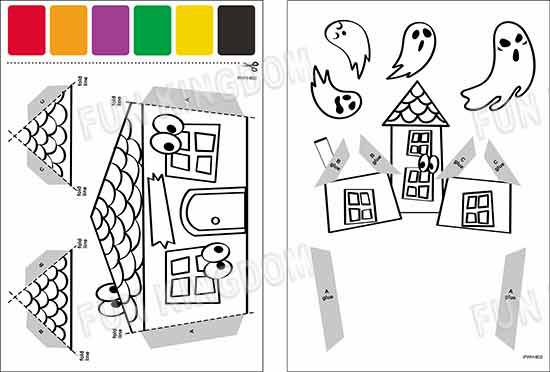 FUNKINGDOM - 萬聖節立體著色畫(4包一組)不重覆