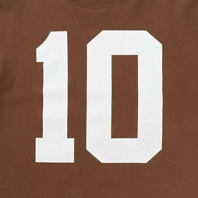 日本 b-ROOM - 正反兩穿 吸水速乾數字印花長袖上衣-灰