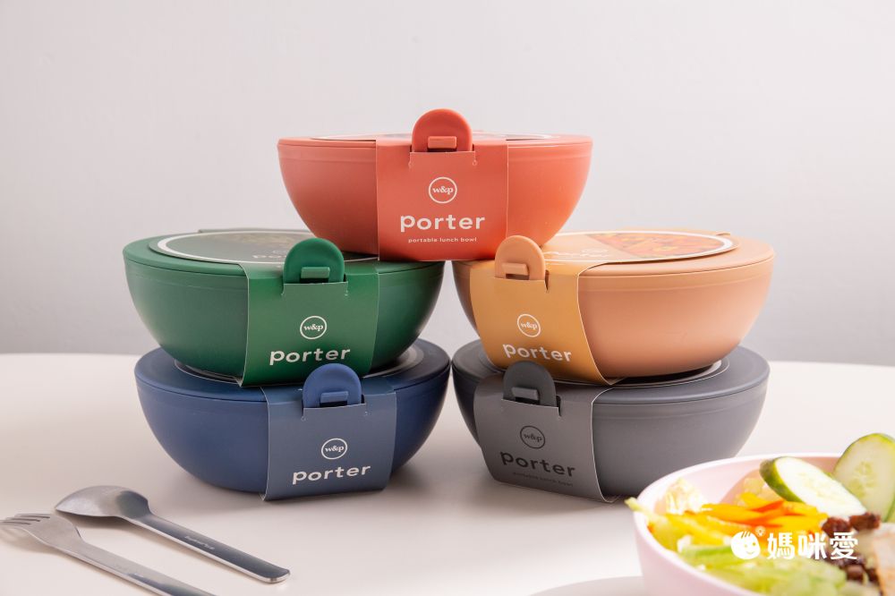 美國 W&P - 綁帶扣 陶瓷餐盒-奶油白-1L