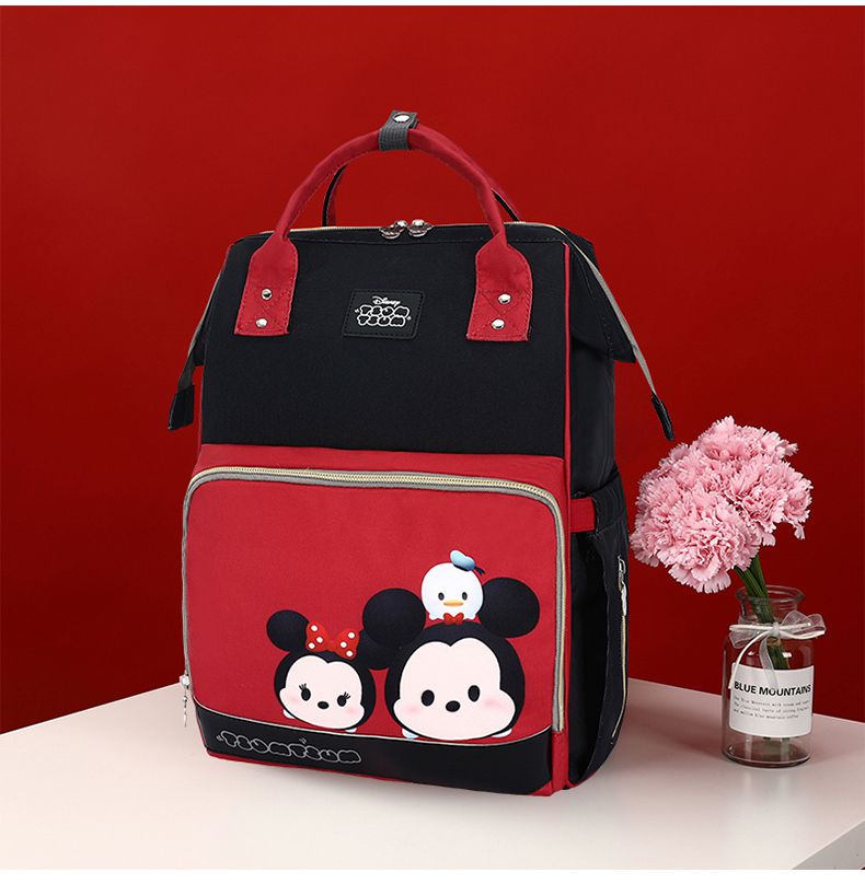 卡通人物防髒後背包/媽媽包-TSUM TSUM-粉色 (40x26x14cm)