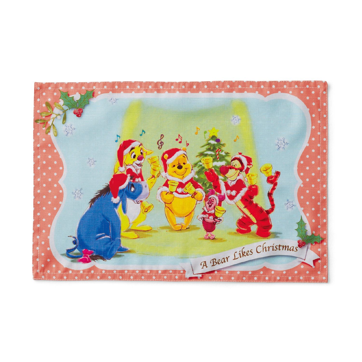 日本千趣會 - 迪士尼 防潑水餐墊兩入組-聖誕頌歌-紅x黃 (30×45cm)