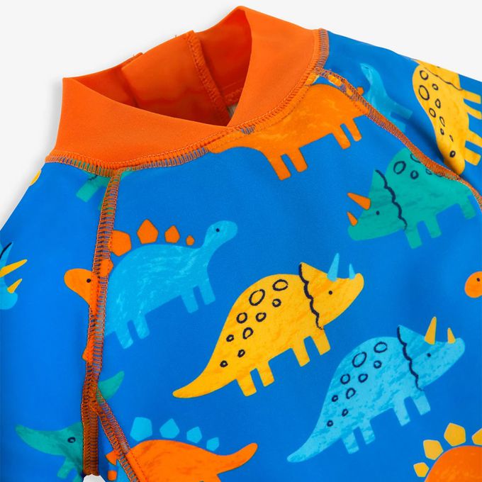 英國 JoJo Maman BeBe - 嬰幼兒/兒童連身式防曬泳裝-恐龍家族