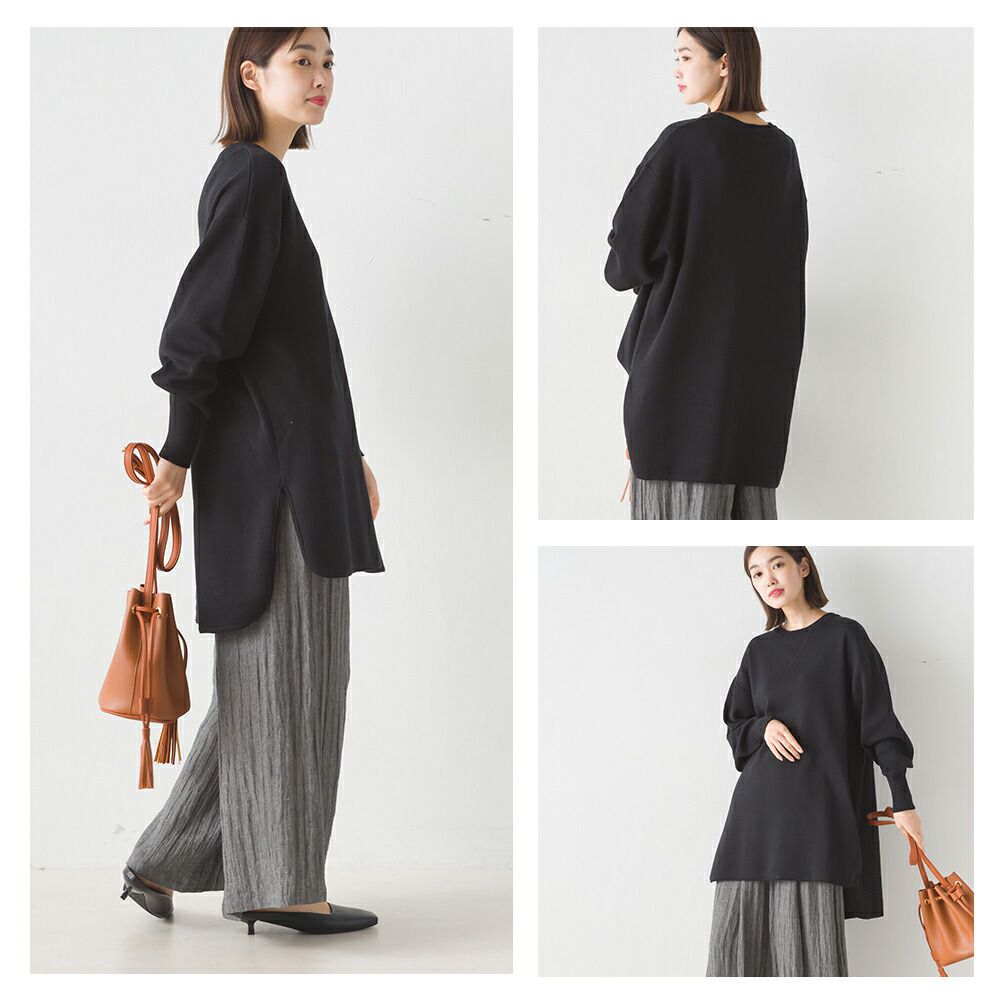 日本 OMNES - 透氣舒膚棉混長版大學T-卡其