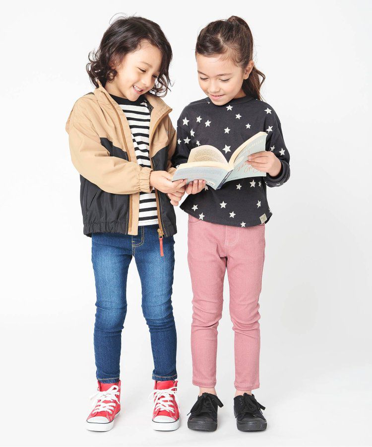 日本 BREEZE - 正反OK！圓領百搭長袖大學T-橫條紋-黑白