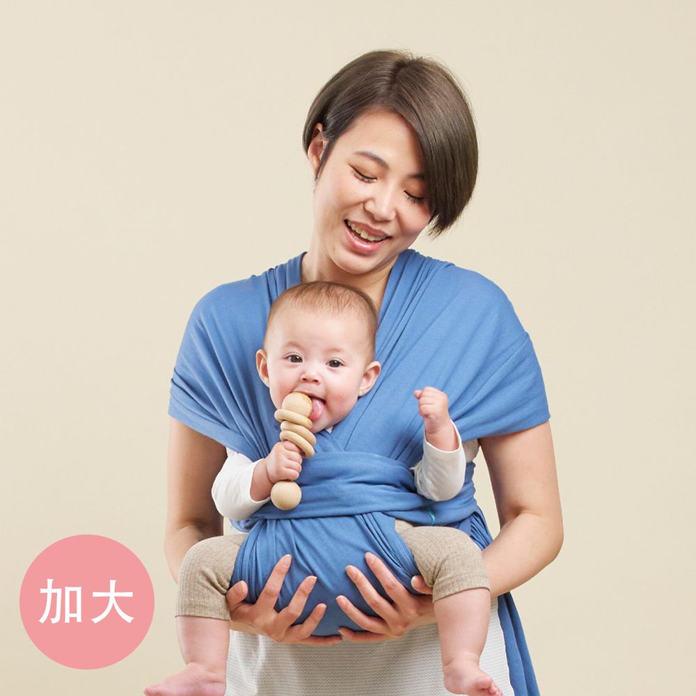 inParents - Snug 懷旅揹⼱ - 穿衣式嬰兒安撫揹巾-加大版 size 2-靜心藍