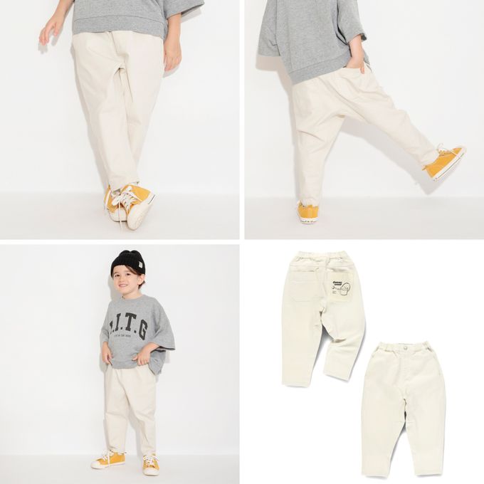 日本 BRANSHES - 大好評彈性錐形長褲-素色-炭黑