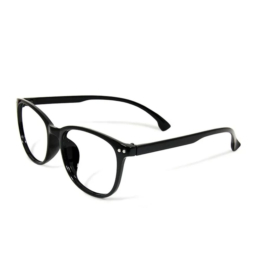 ALEGANT - 簡約造型輕量亮黑方框UV400濾藍光眼鏡