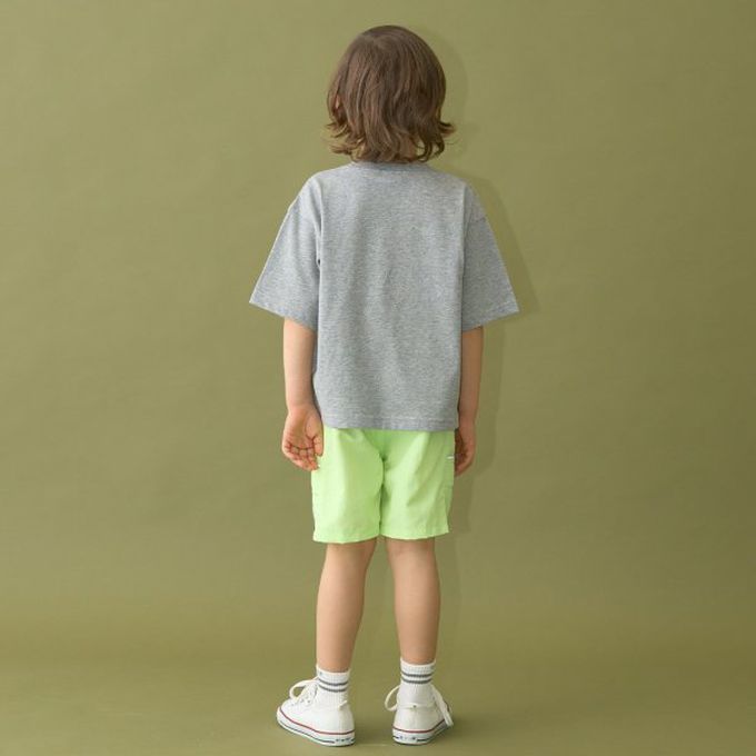 日本 b-ROOM - 球類印花舒適天竺棉短袖上衣-棒球-淺米