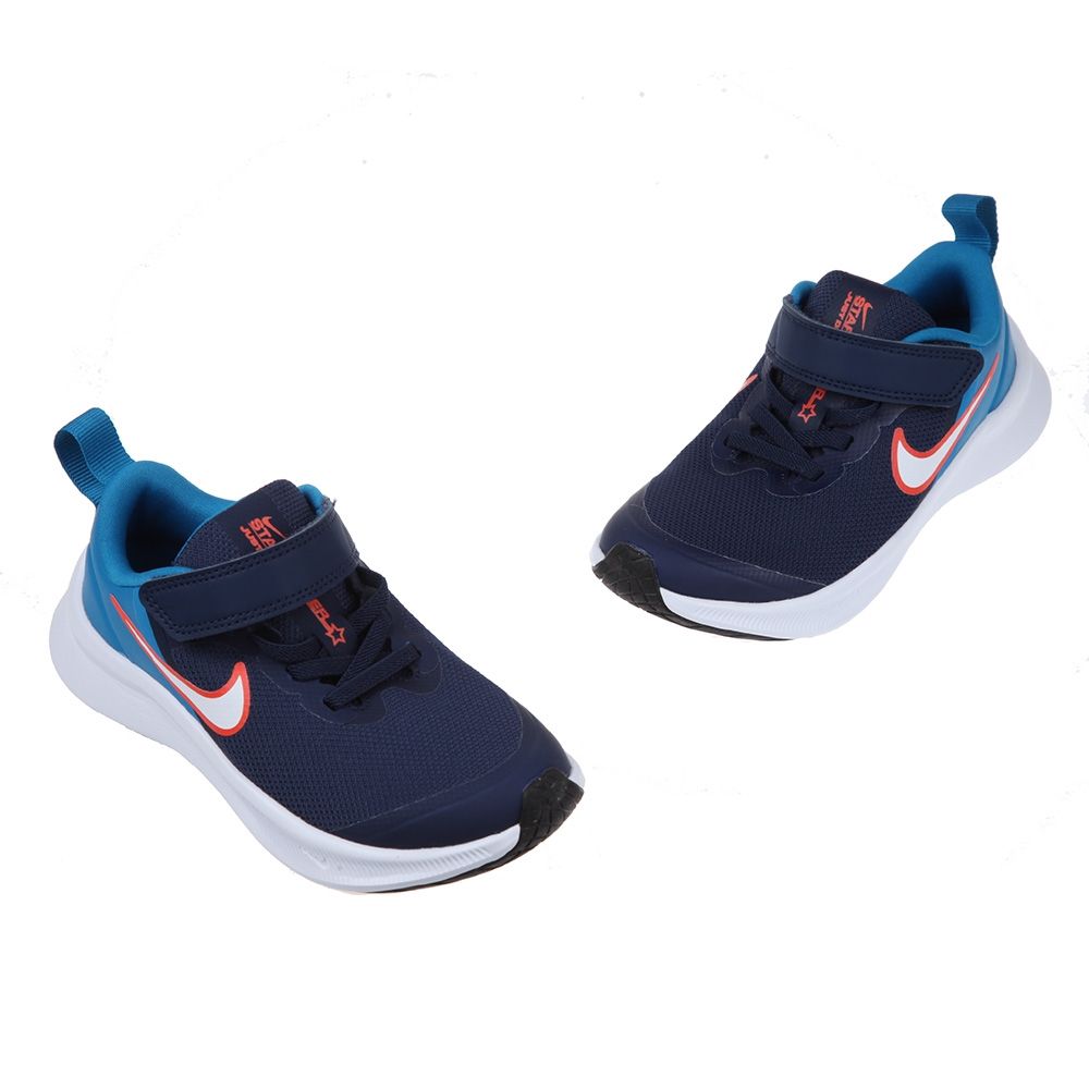 NIKE - STAR_RUNNER3藍色網布兒童運動鞋