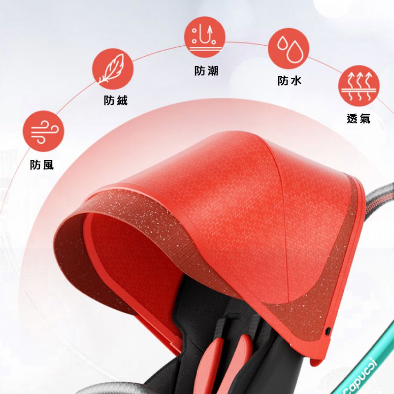 美國卡普奇Capucci - Lite雙向秒收輕便推車-水晶藍-(贈雨罩＋杯架)