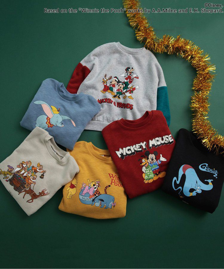 日本 BREEZE - 迪士尼限定 裏毛長袖上衣-米奇毛衣-紅