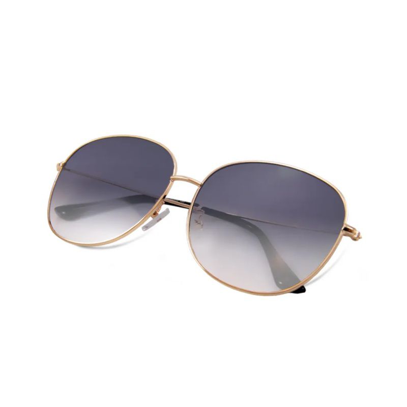 ALEGANT - 韓流復古典雅金邊紫羅蘭漸層女神款墨鏡│UV400太陽眼鏡