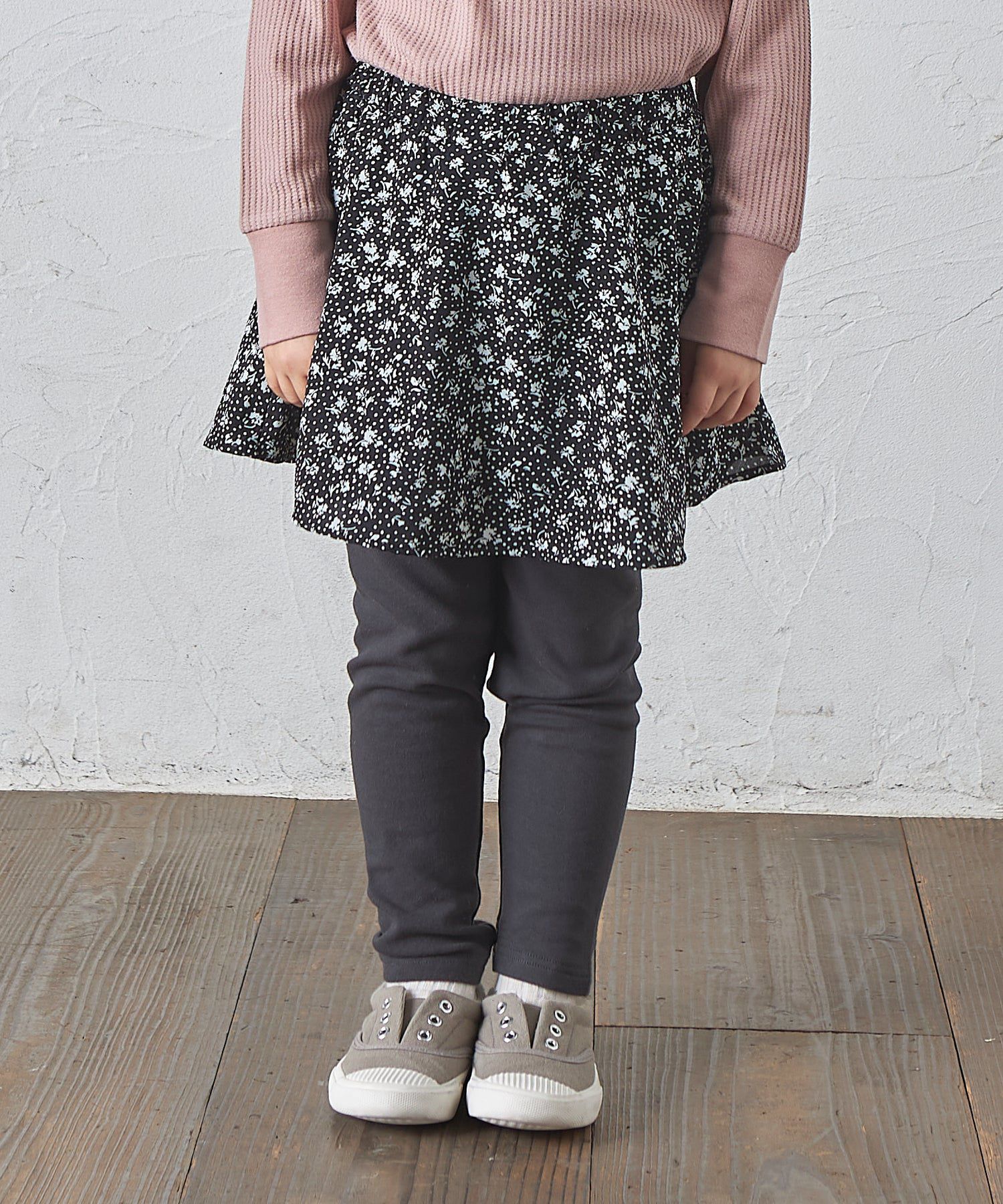 日本 PAIRMANON - 柔軟彈性百搭褲裙-素色-摩卡x灰黑