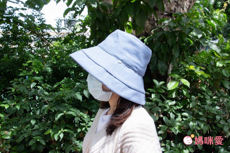 日本 Loo&c - 100%遮光抗UV涼感遮陽帽(附帽帶)-編織滾邊-黑