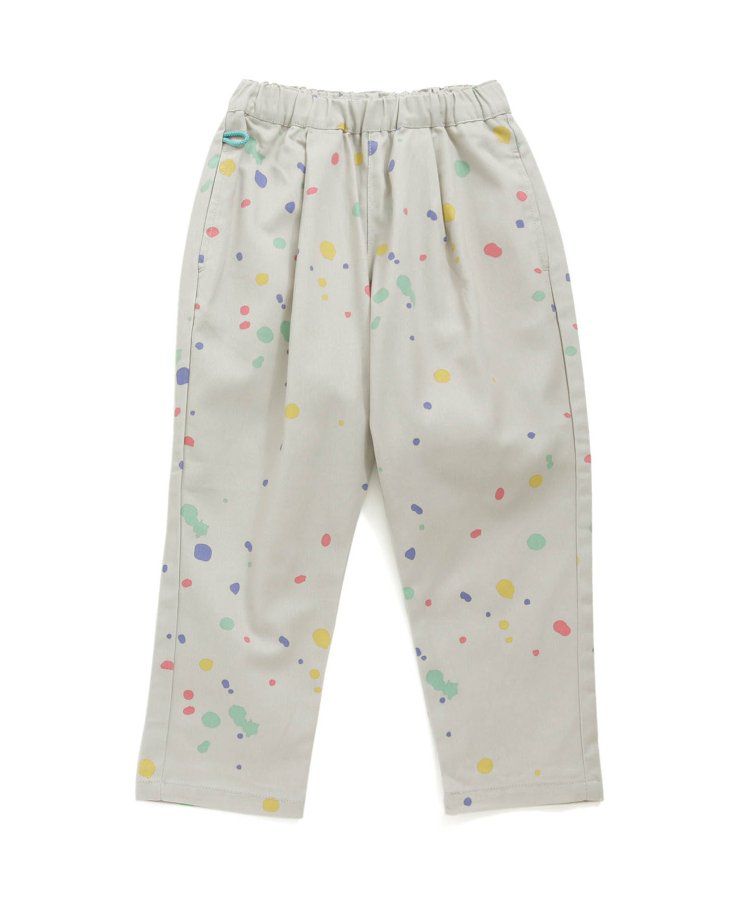 日本 BREEZE - 挺版廓形印花主廚褲-變形蟲-黑