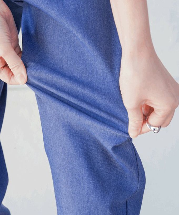 日本 Bab - 接觸冷感 UVcut定番美腳九分褲-葡萄紫