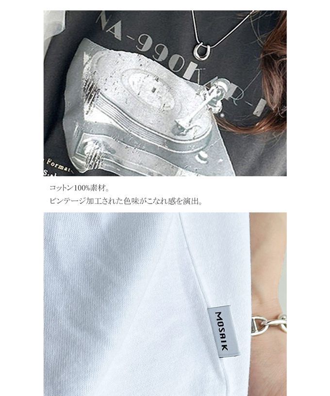 日本 Classical Elf - 純棉率性燙銀印花T恤-黑膠點唱機-炭灰