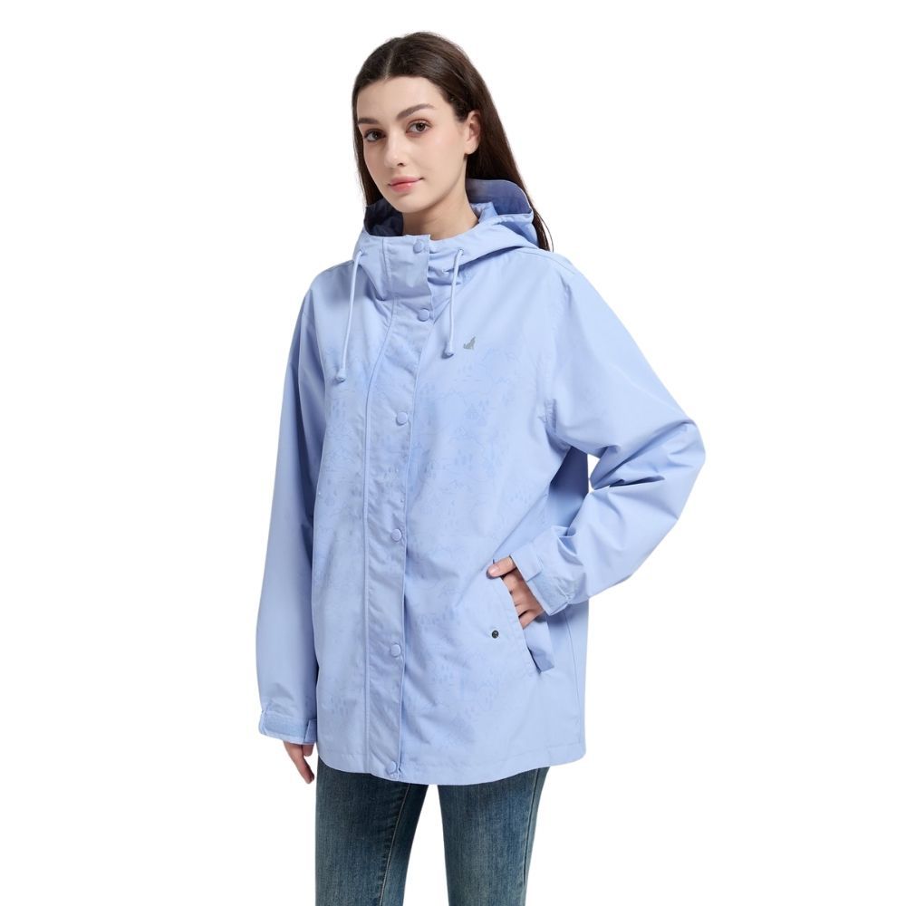 魔法防水透氣外套-大人-雪藍紫