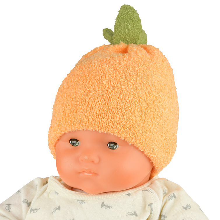 akachan honpo - 針織帽 柔軟、毛茸茸-紅蘿蔔-橘色 (42~46cm)
