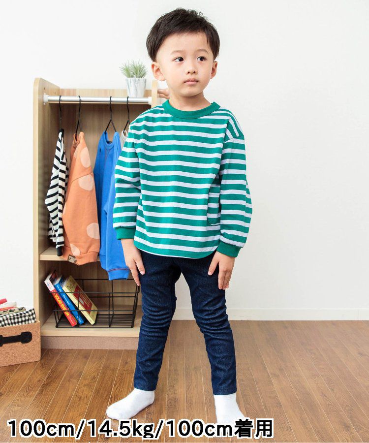 日本 BREEZE - 休閒百搭鬆緊長褲(9分丈)-碎花-淺鵝黃