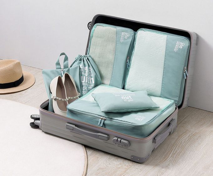 JB clothes - 防潑水/可水洗旅行收納六件套-粉色