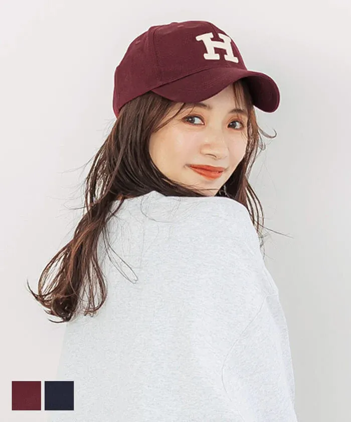 日本 COCA - 100%棉美式復古老帽/鴨舌帽-立體刺繡H-酒紅