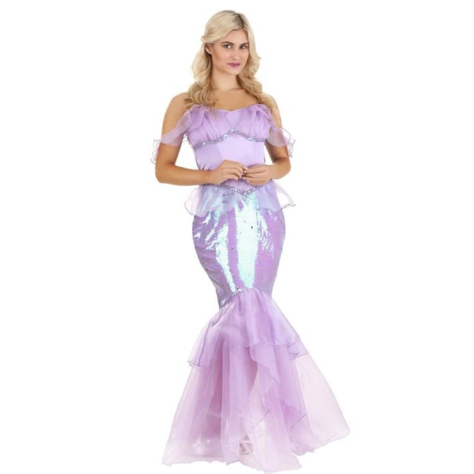 love, charlotte - 氣質美人魚雙色翻轉亮片魚尾洋裝--少女成人尺寸