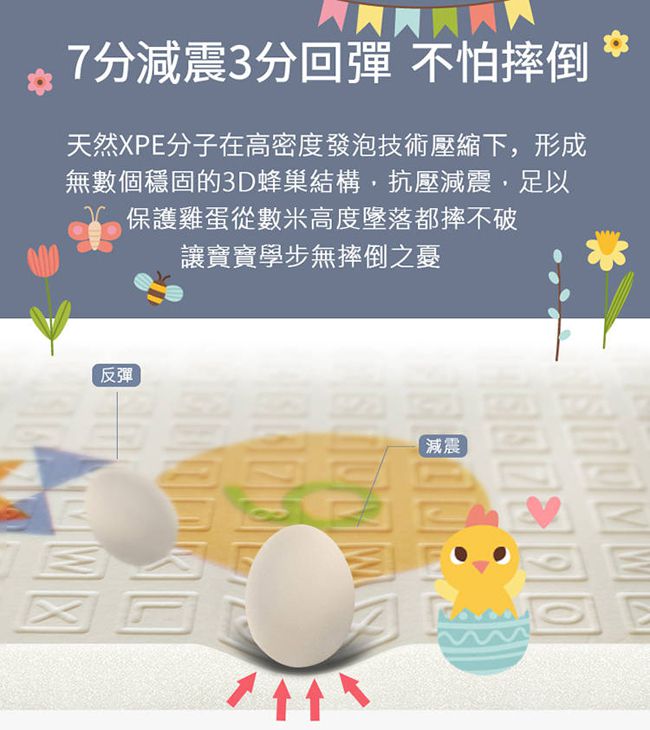 Disney 迪士尼 - 攜帶型摺疊遊戲墊-勇敢小飛象+米奇數字-1.5CM (雙面花色，共一片地墊)