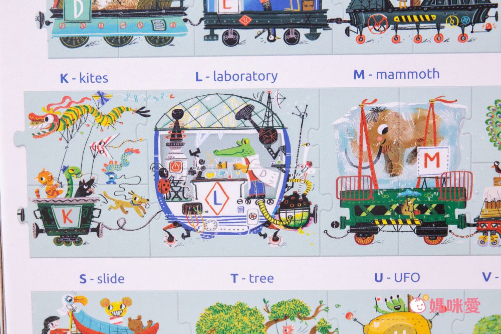 Banana Panda - 真正超大地板拼圖-字母火車-52片