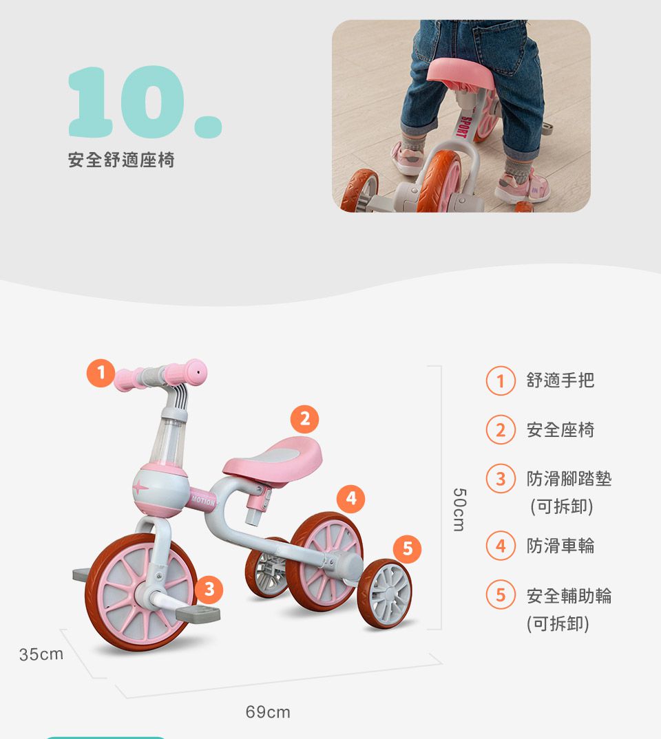 Kikimmy - 兒童二合一平衡車-綠