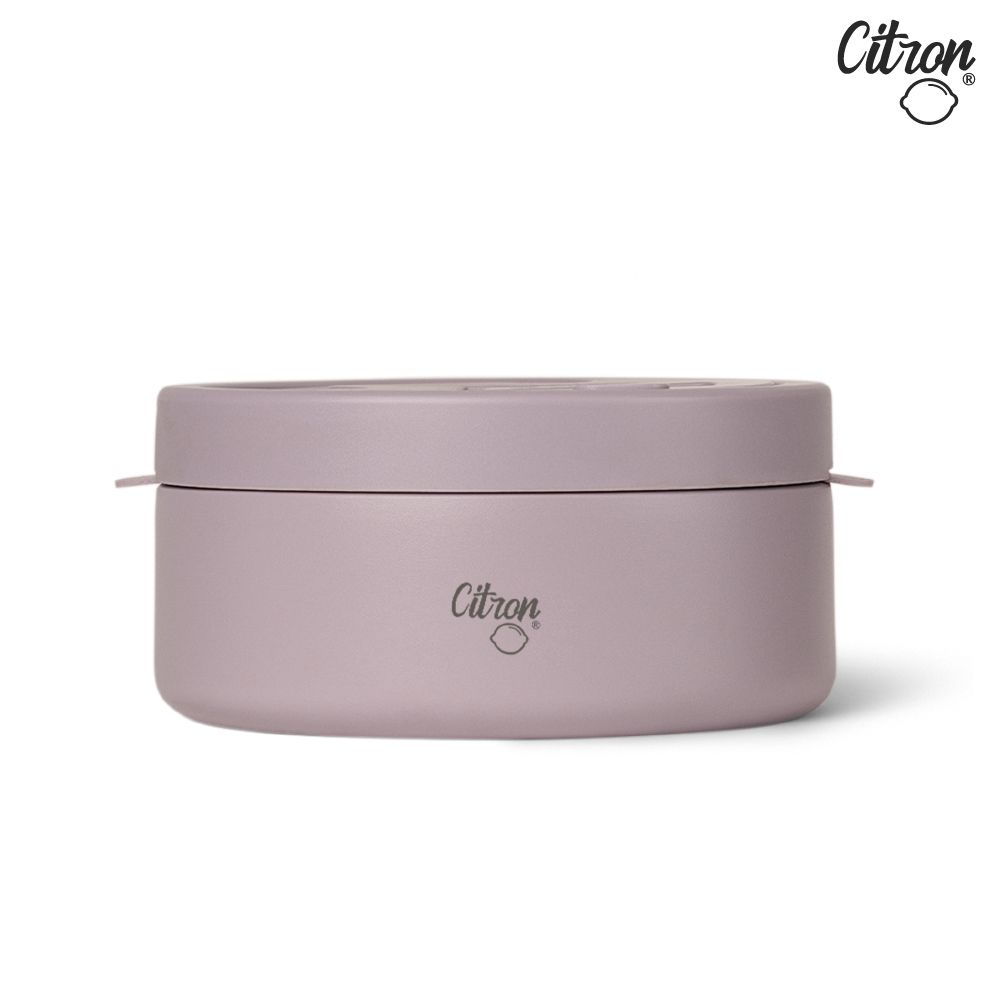 三層食品保溫罐-夢幻紫 (大)-上蓋的建議使用溫度為0-70度C