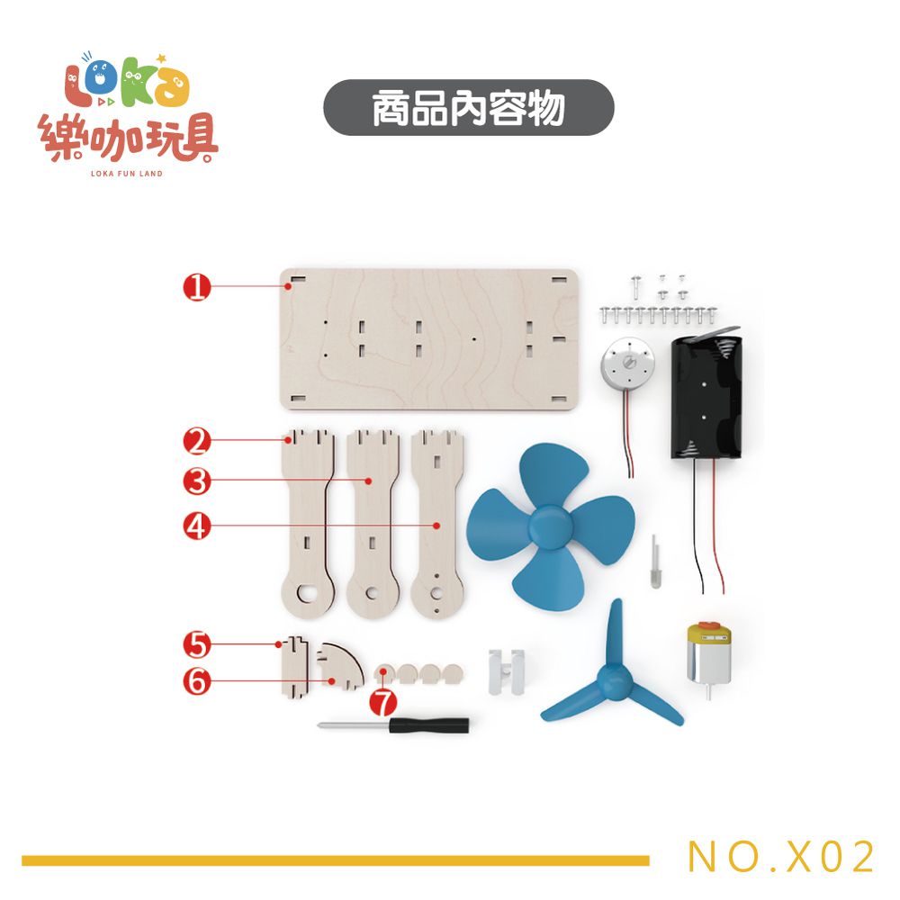 X02 風力發電機 科學DIY材料包-買就送彩繪顏料
