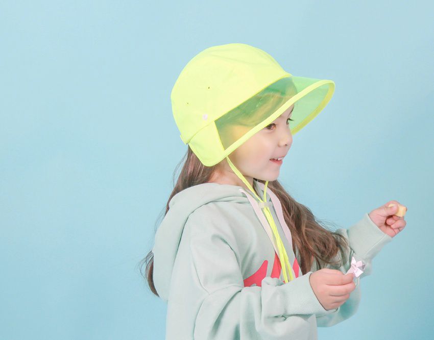 韓國 Babyblee - 抗UV遮陽板遮脖防曬帽-粉紅 (頭圍：L(50-54cm))