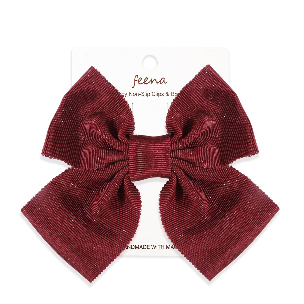 No.65蝴蝶結髮夾-紅