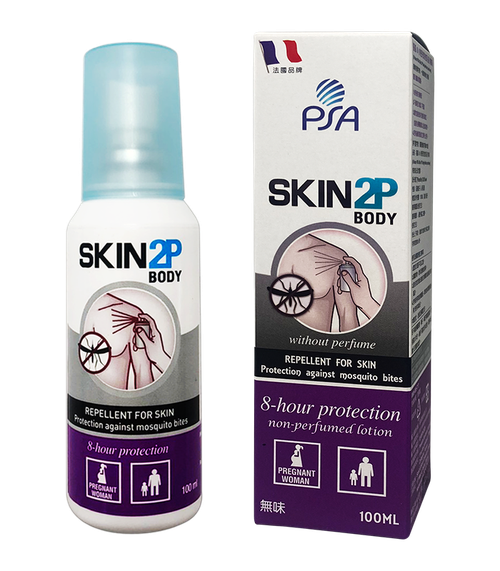法國 PSA SKIN 2P BODY - 長效防蚊乳液-無味 (100ml)