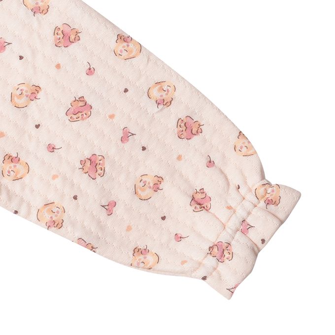 akachan honpo - 長袖家居服 穿衣練習-套頭式 甜點-粉紅色