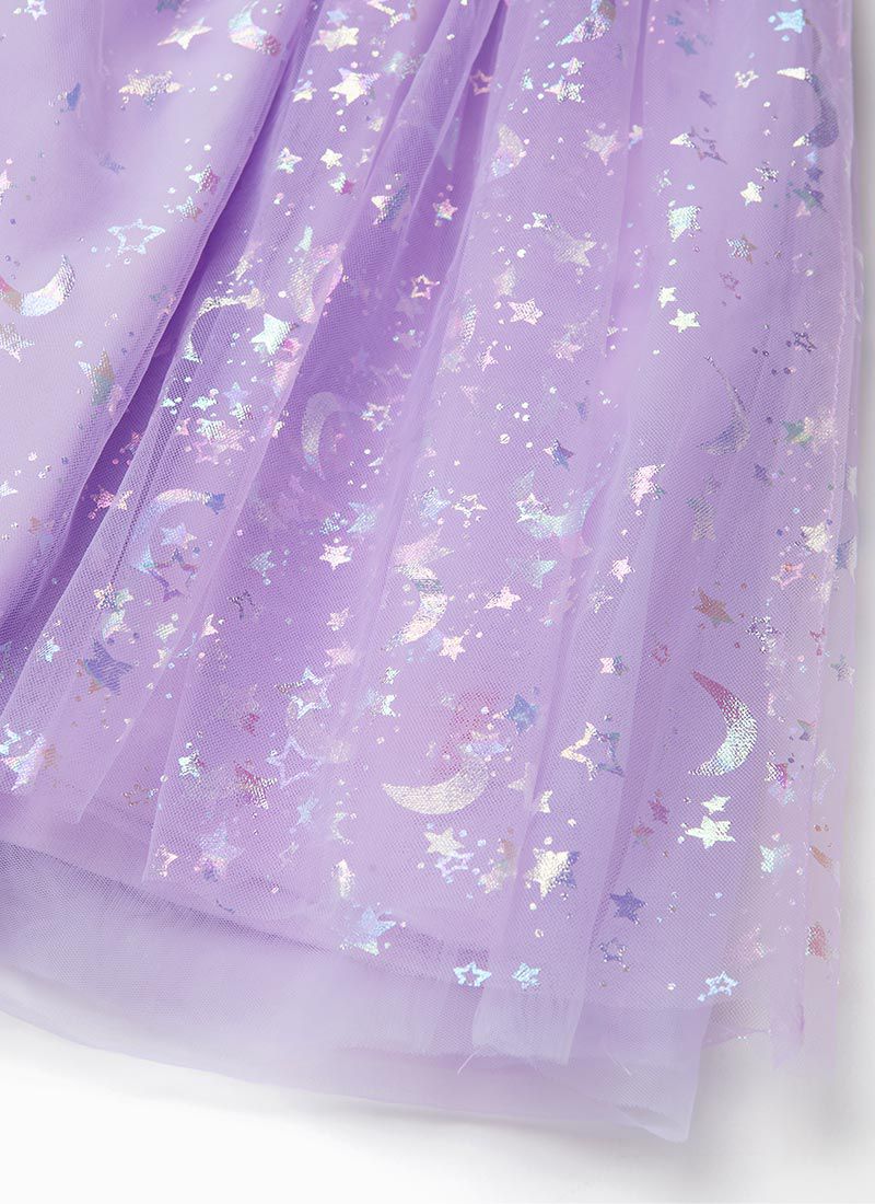 韓國 OZKIZ - 長髮公主紫色洋裝套組(附飾品)-紫