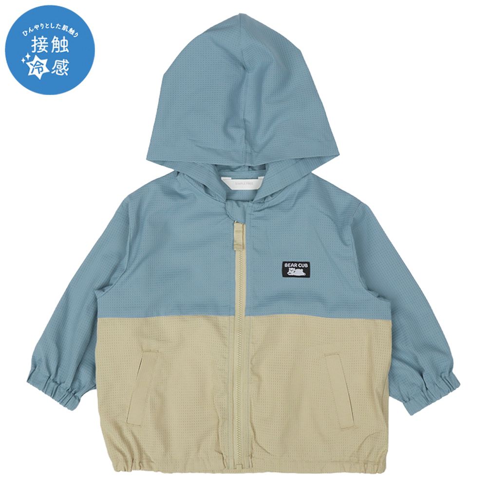 涼感連帽外套-藍色