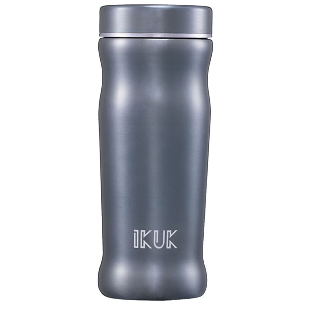 IKUK - 真空雙層內陶瓷曲線保溫杯-藍色 (300ML)