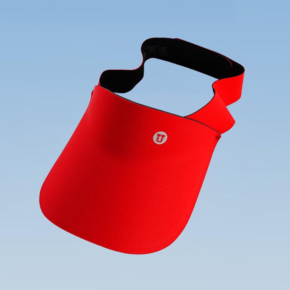 立體貼合空頂遮陽帽-可調節魔術貼-紅色 (46-56CM)