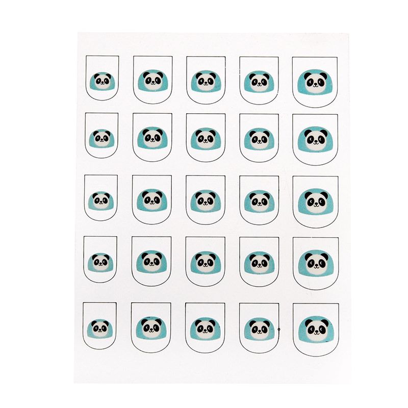 英國 Rex London - 指甲貼紙25張-可愛熊貓
