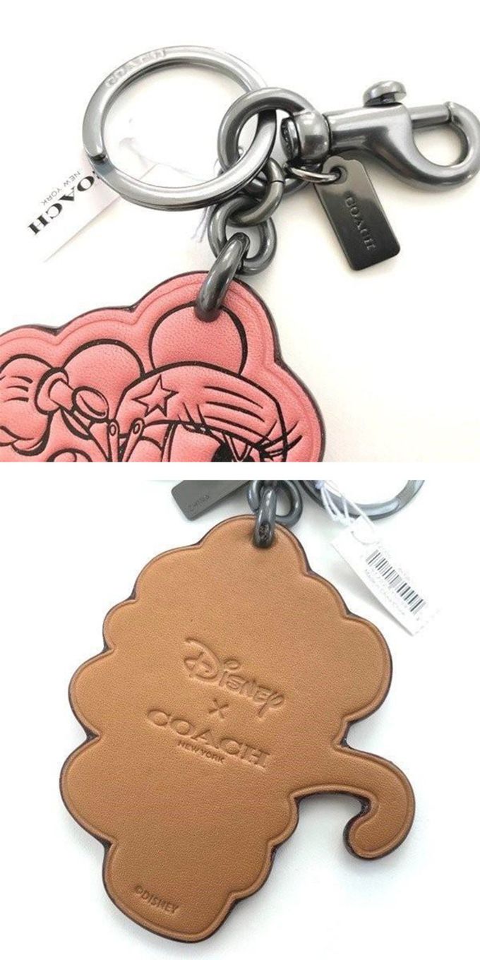 COACH - 迪士尼聯名鑰匙圈 (粉)