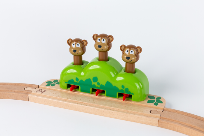 德國 Hape - 音樂跳跳猴軌道玩具(19件組)