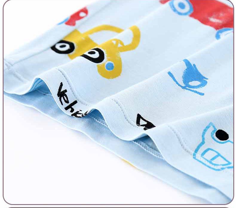 MAMDADKIDS - 透氣七分袖套裝/家居服-車車-白色