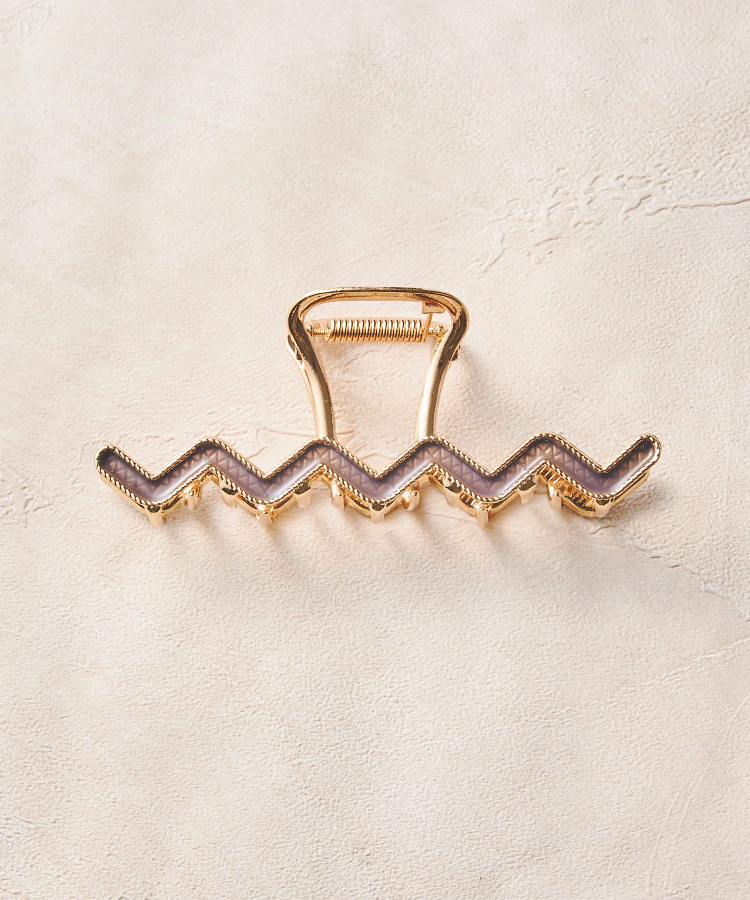 日本 Lattice - 頑皮線條金屬髮夾/鯊魚夾-草綠