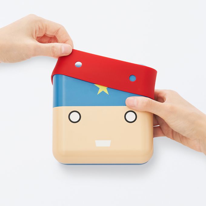 日本 TAK - 食育英雄便當盒-魚魚英雄(藍)