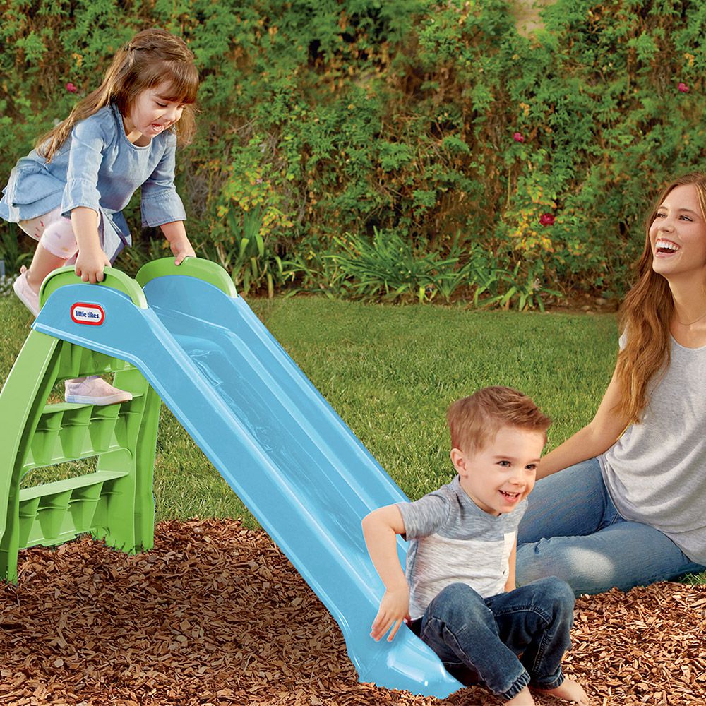 美國 Little Tikes - 小小溜滑梯-藍綠