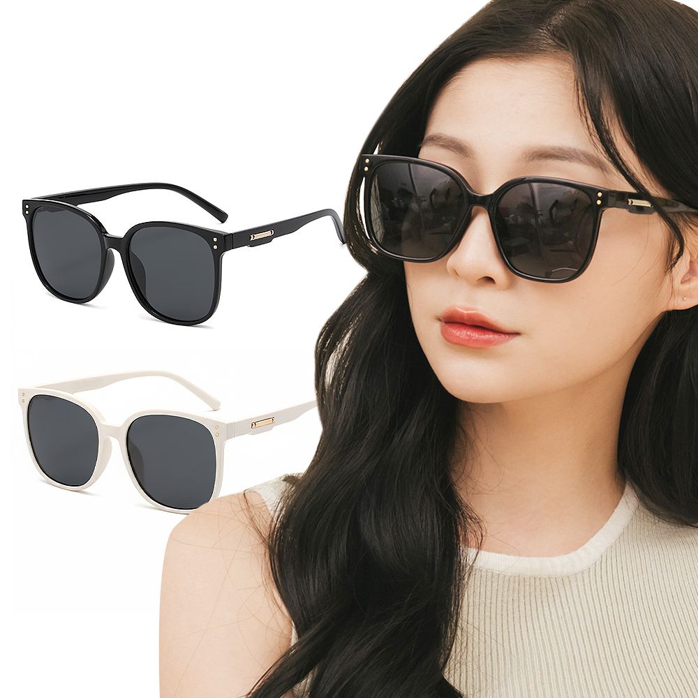 復古時尚TR90方框偏光墨鏡│UV400太陽眼鏡