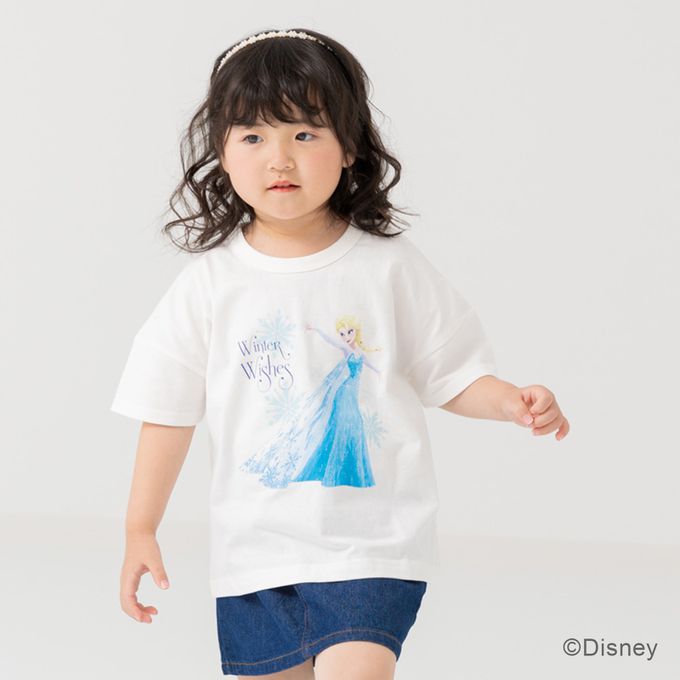 日本 Chil2 - 迪士尼聯名 純棉短袖上衣-勇敢公主-白