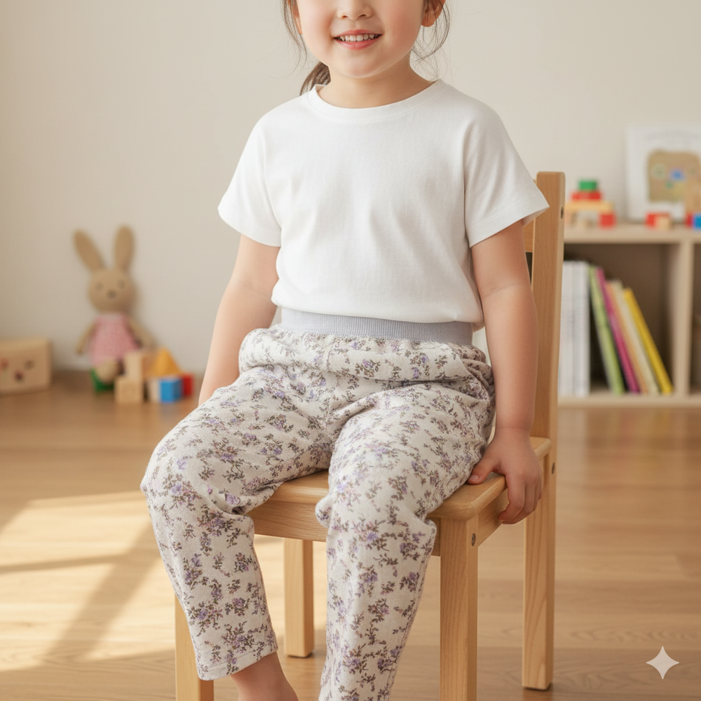 褲子-毛圈布-紫色